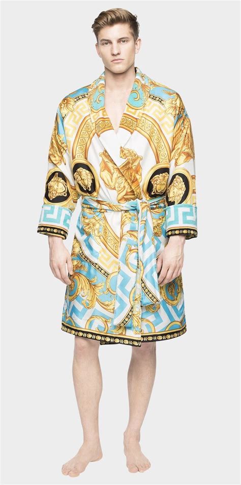 versace silk dressing gown gold|alibaba versace bathrobe.